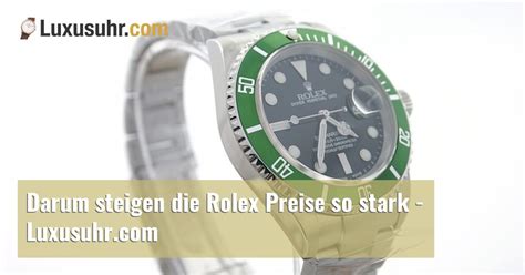 rolex steigende preise|Darum steigen die Rolex Preise so stark .